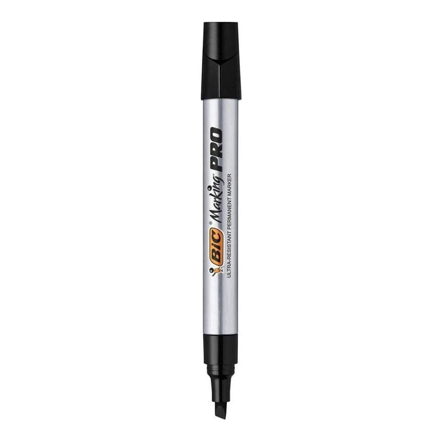 Marker Permanent Negru Varf Tesit Pro Industrial Bic
