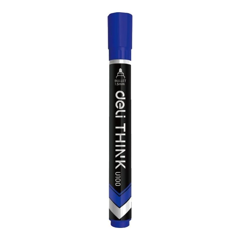 Marker Permanent Albastru Varf Rotund 1.5MM Deli