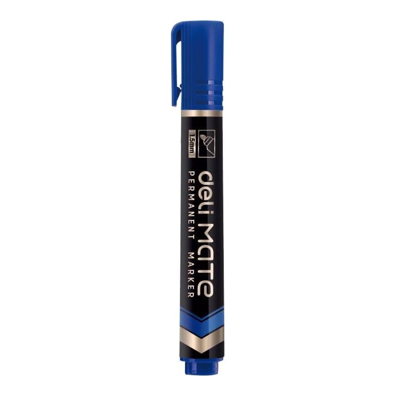 Marker Permanent Albastru Varf Rotund 1.5MM Mate Deli