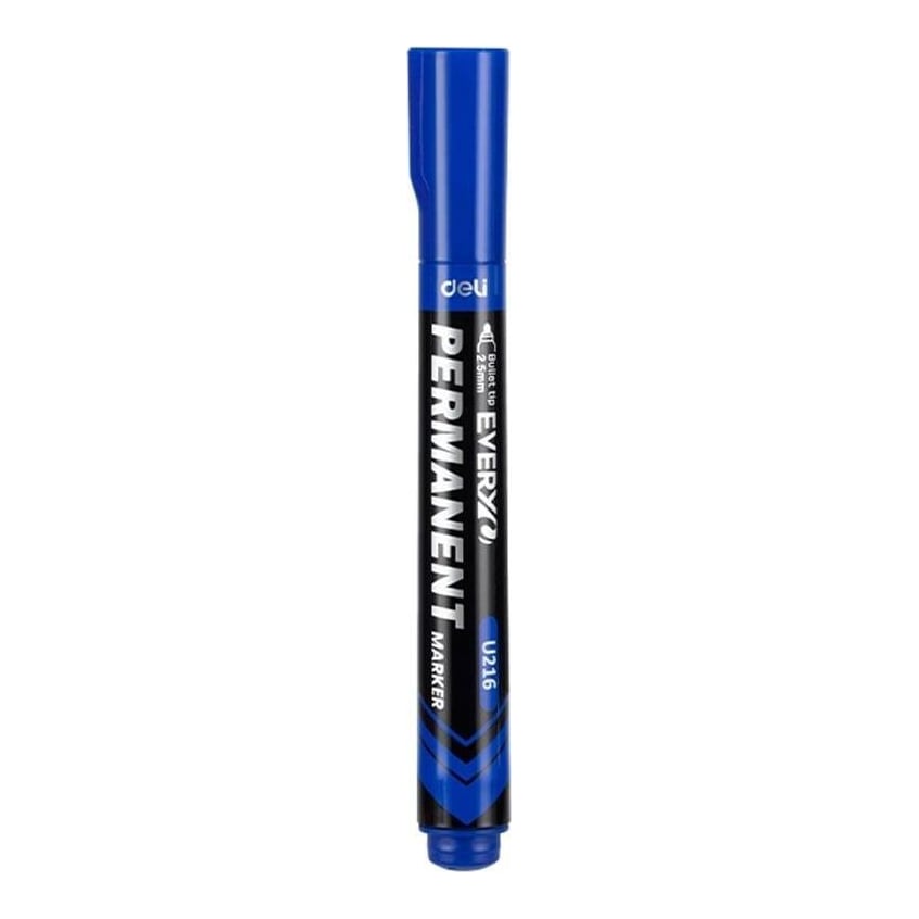 Marker Permanent Albastru Varf Rotund 2.5MM Deli