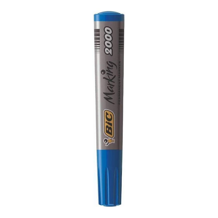 Marker Permanent Albastru Varf Rotund 2000 Bic
