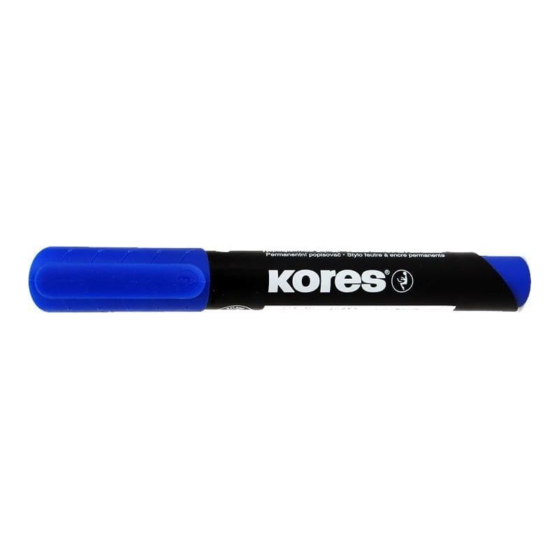Marker Permanent Albastru Varf Tesit Kores