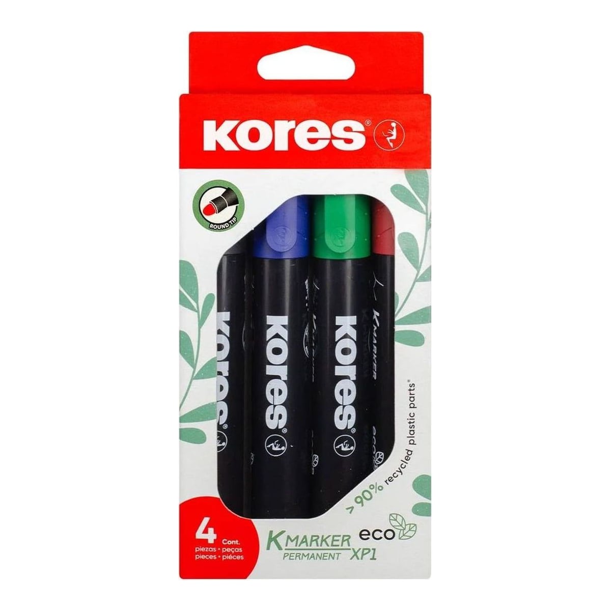 Marker Permanent Set 4 3MM Eco Kores