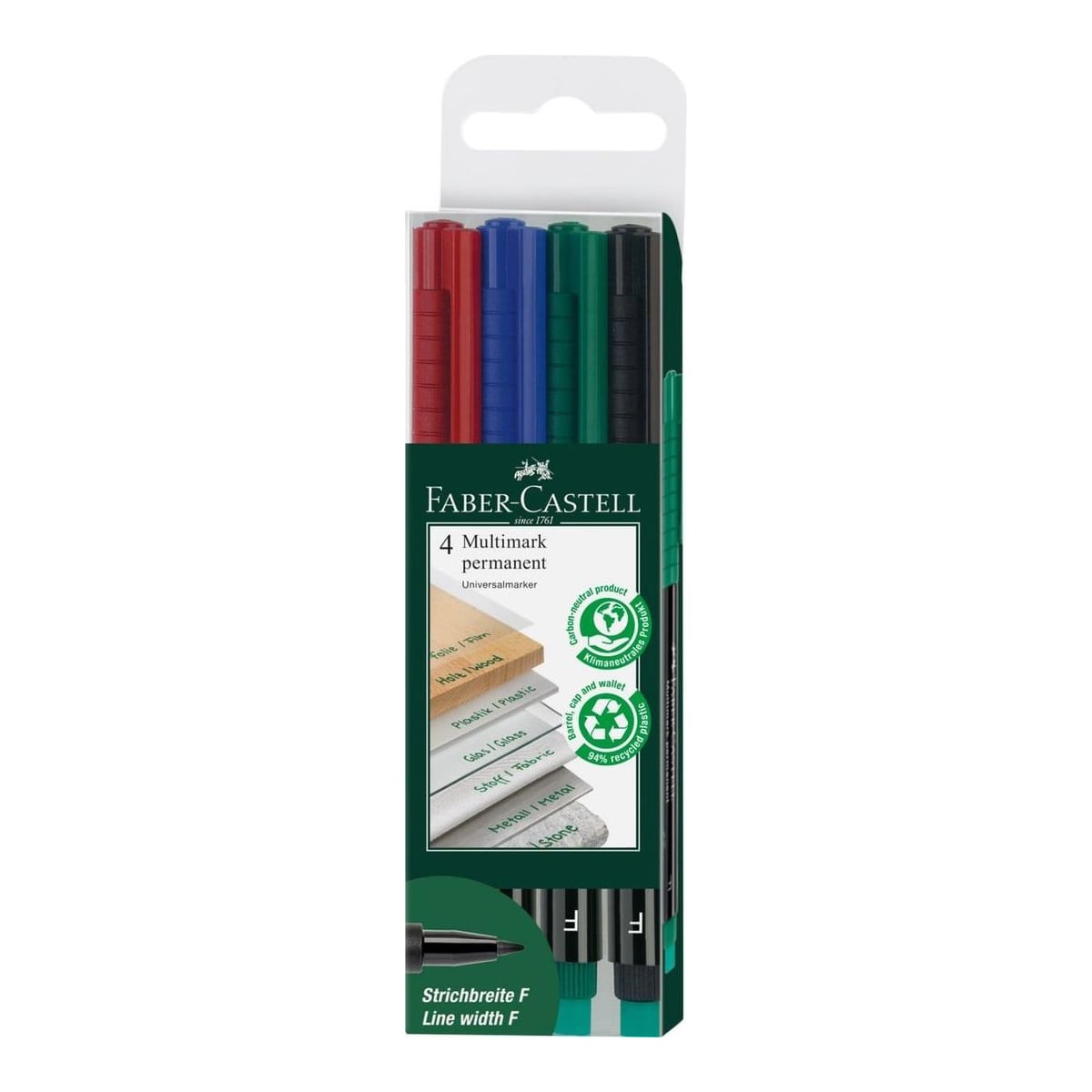 Marker Permanent Set 4 F Multimark Faber-castell