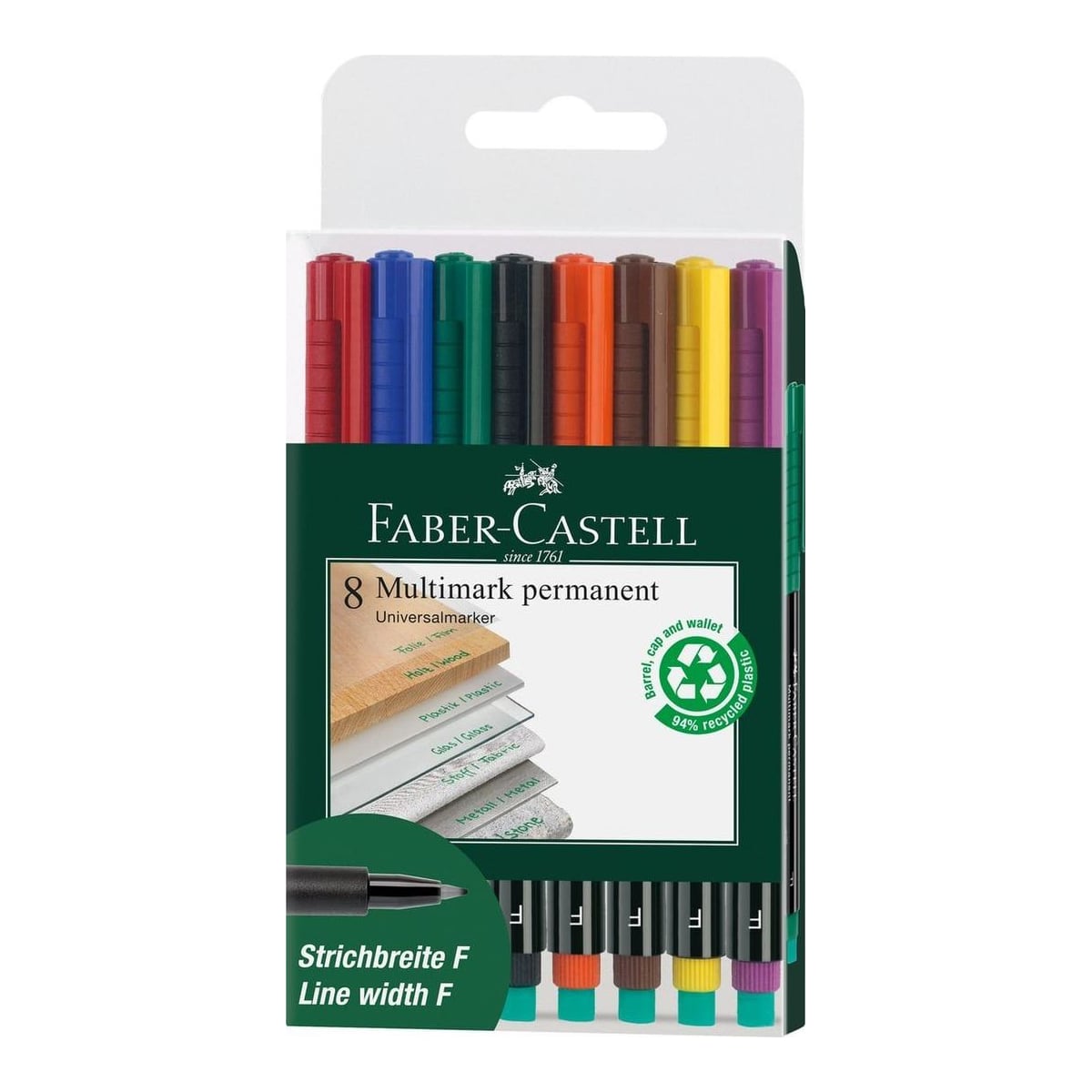 Marker Permanent Set 8 F Multimark Faber-castell
