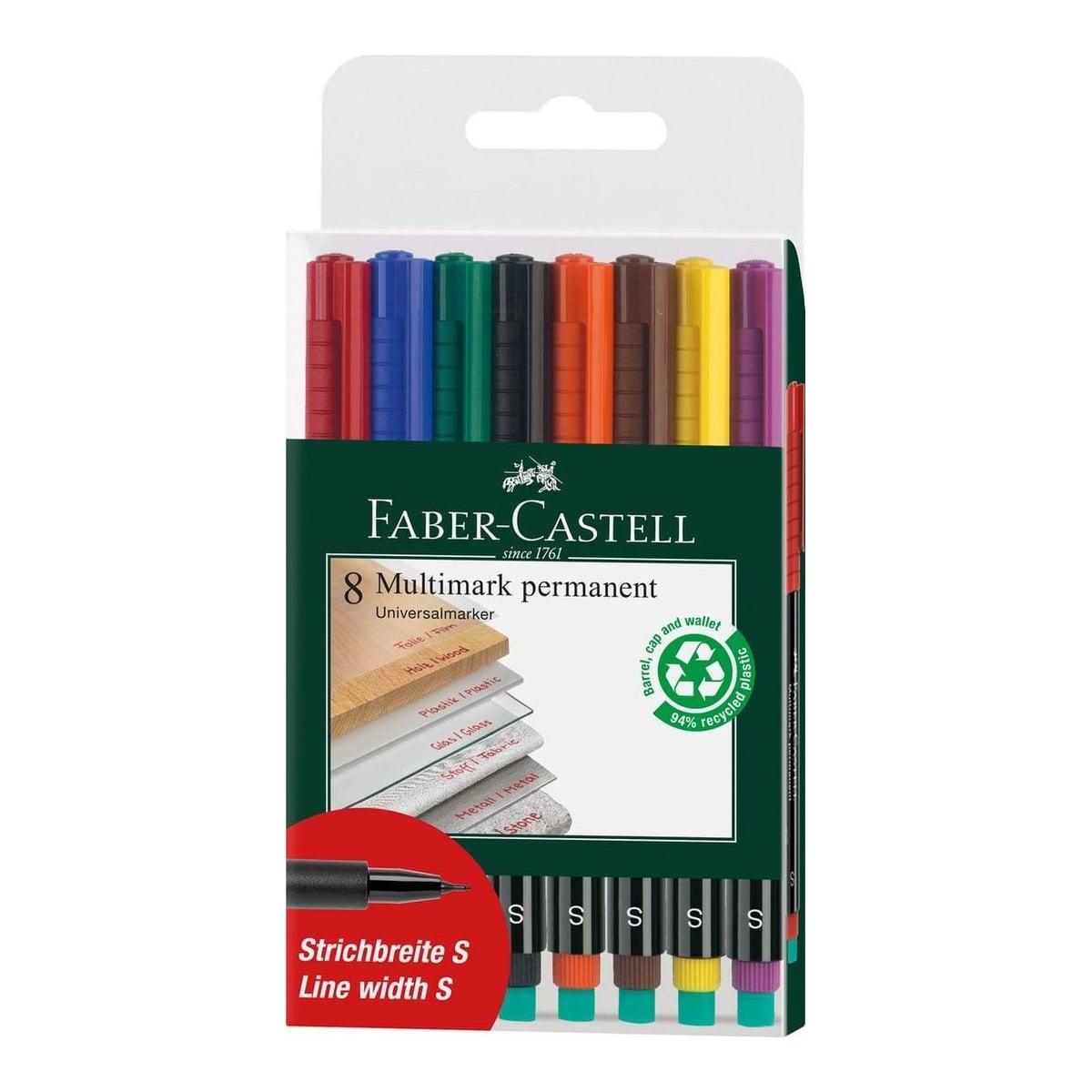 Marker Permanent Set 8 S Multimark Faber-castell