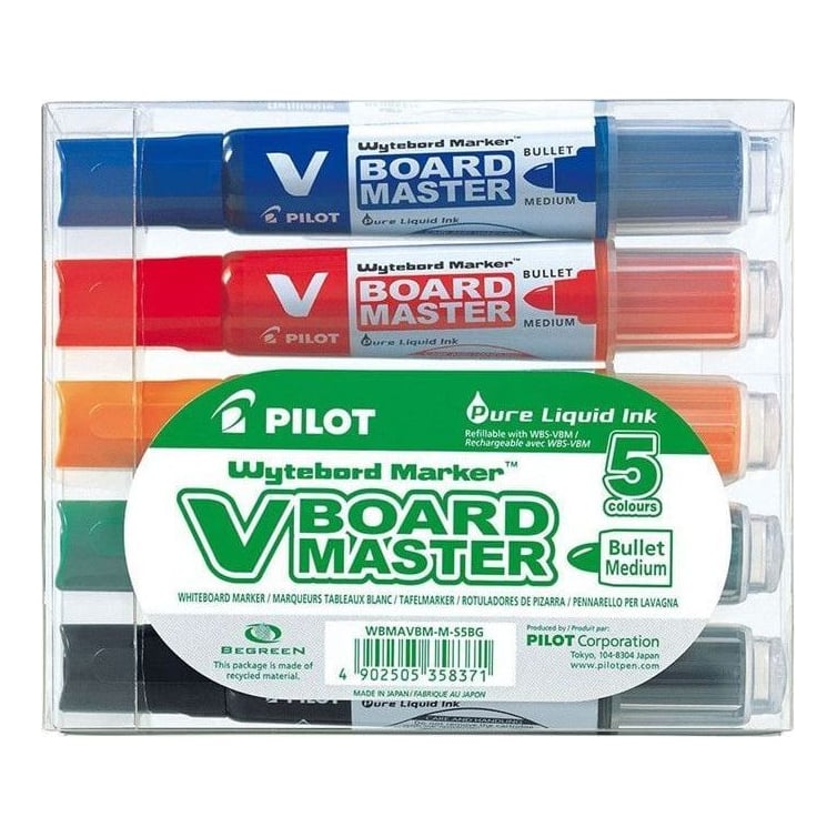 Marker Whiteboard 5/Set 6MM Varf Rotund Vboard Pilot