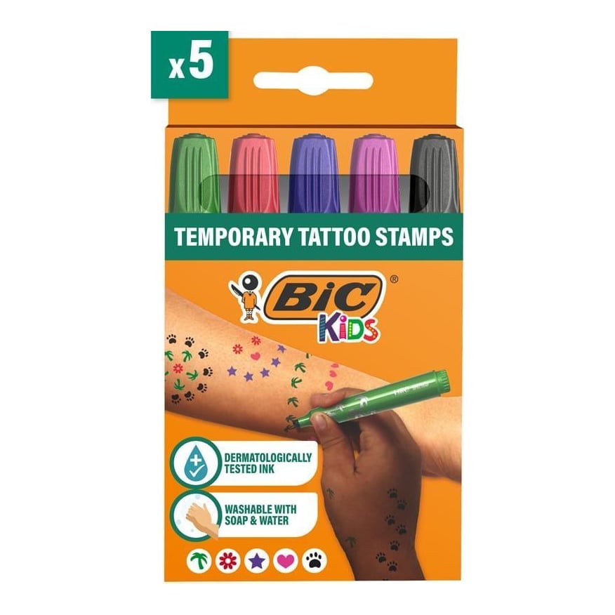 Marker Tattoo Kids Set 5 Markere Varf Stampila Bic