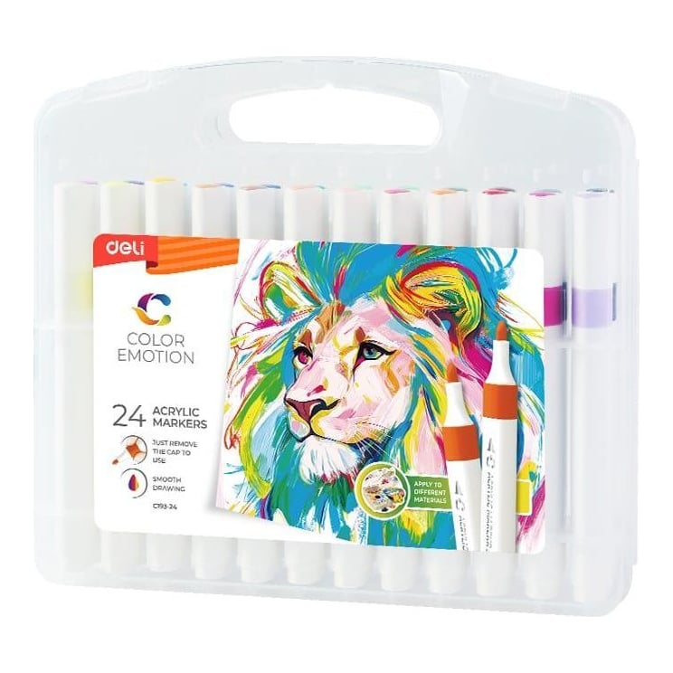 Markere Acrilice Set 24 Culori Color Emotion Deli