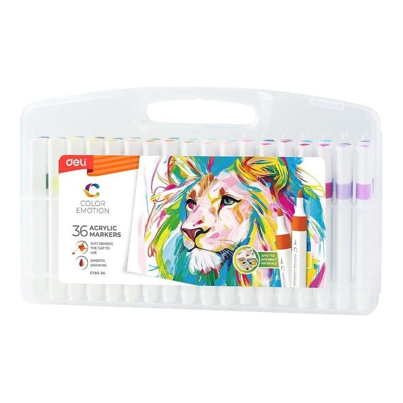 Markere Acrilice Set 36 Culori Color Emotion Deli