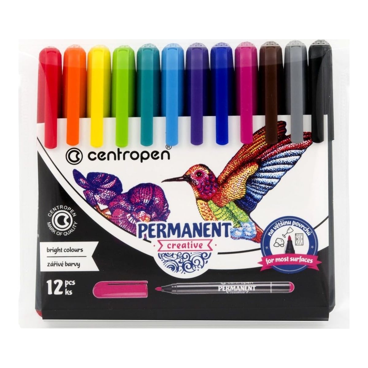 Markere Permanente Creative Slim 12/Set Centropen