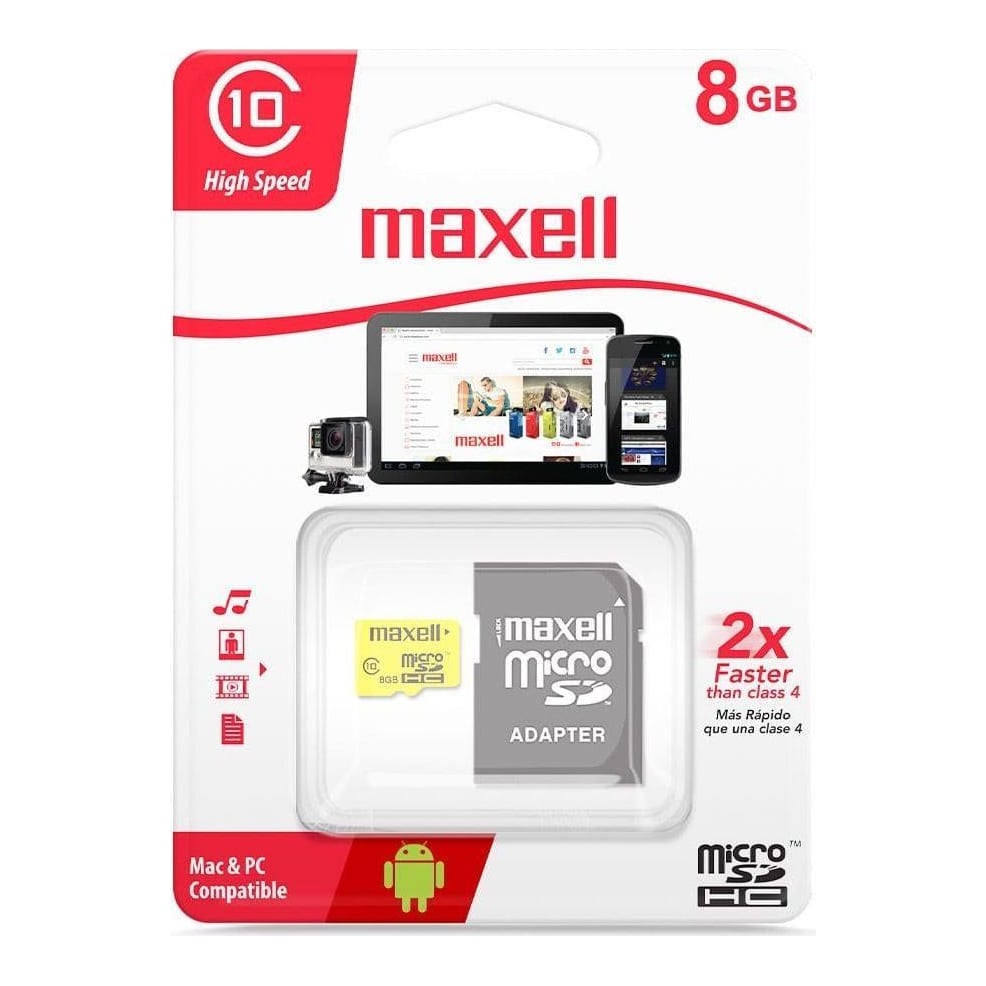 Memorie Micro Sdhc 8 GB CLS10 Cu Adaptor Maxell