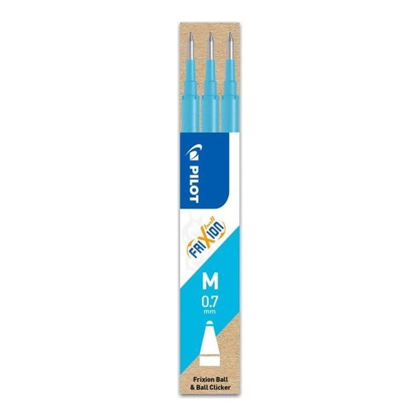 Mina Roller 0.7MM Albastru Deschis 3/Set Frixion Pilot