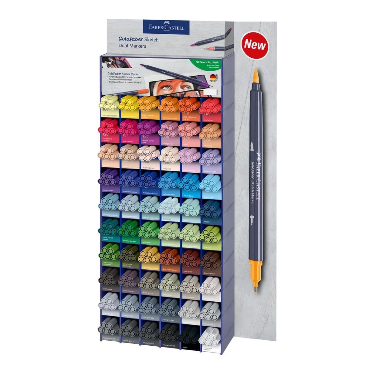 Modul Acrilic 300 Buc Sketch Marker 2 Capete Goldfaber Faber-castell