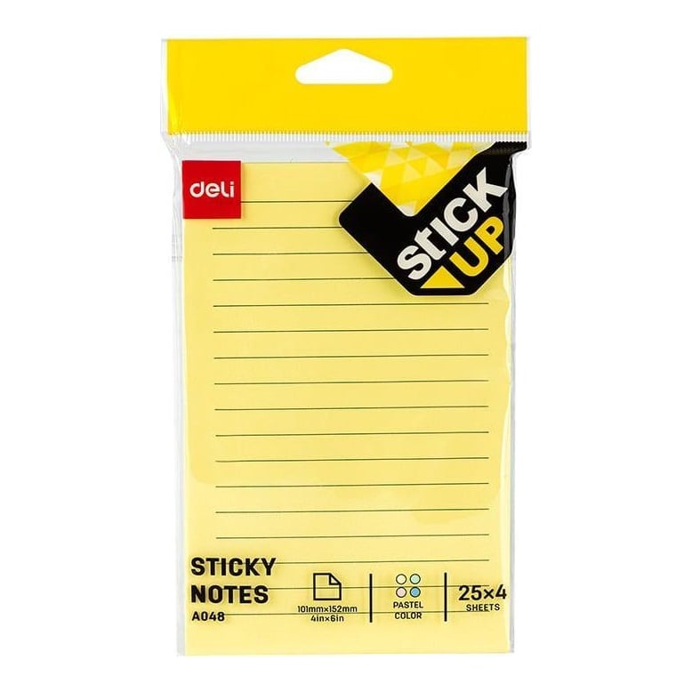 Notes Adeziv 101*152 Mm 4*25 File R-v-g-a Liniat Deli