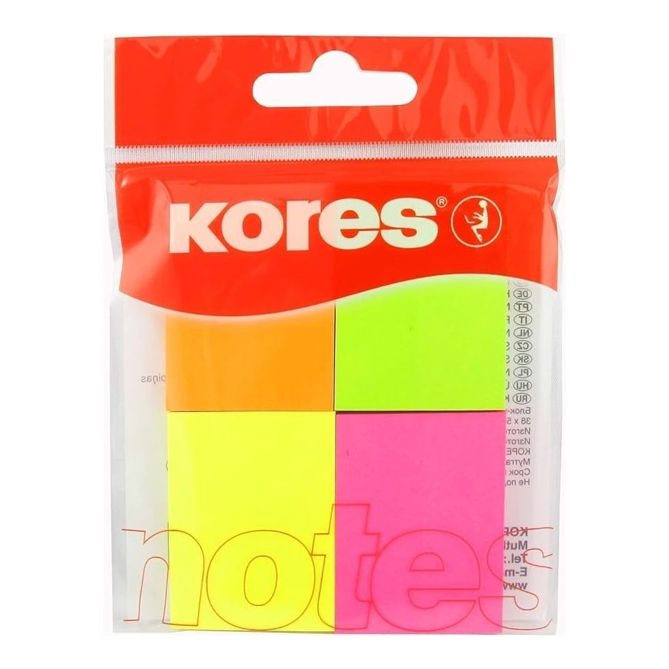 Notes Adeziv 40*50MM 4 Culori NEON*50 File Kores