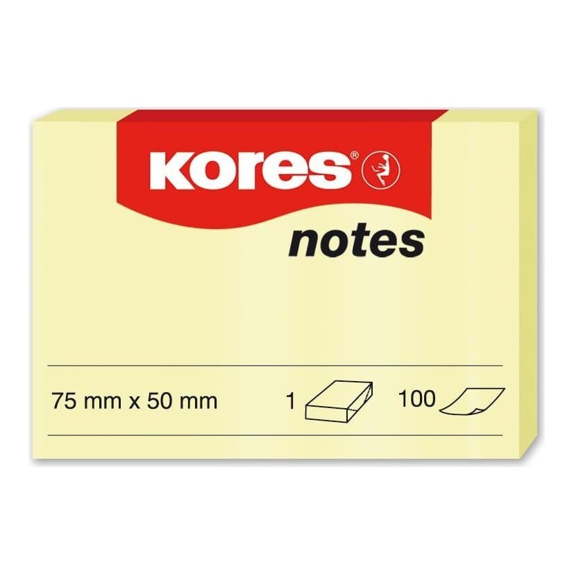 Notes Adeziv 50*75MM Galben Pal 100 File Kores