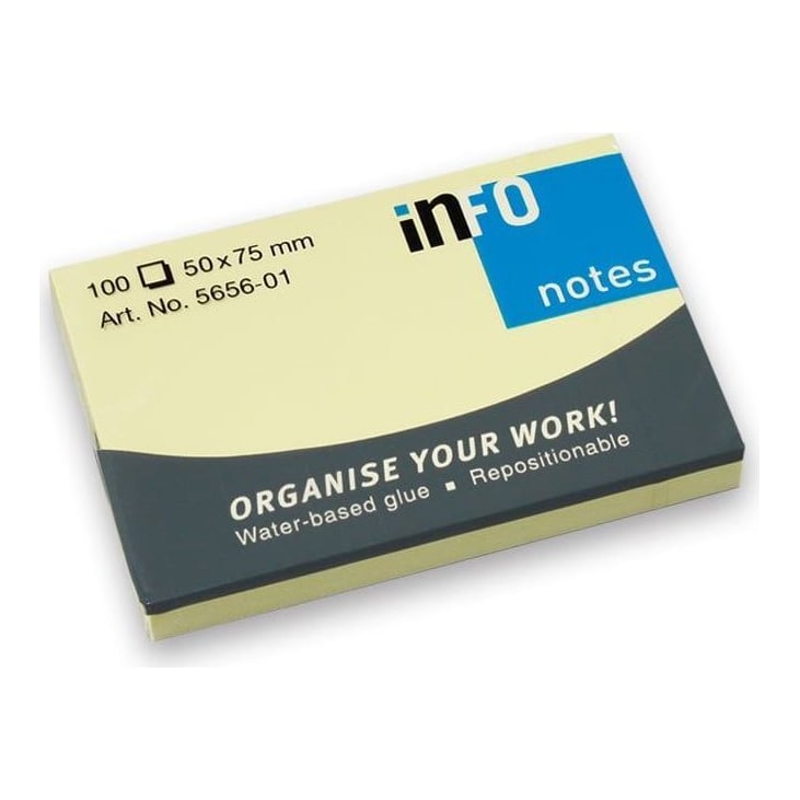 Global Notes Notes Adeziv 50*75MM Galben Pal 100 File Info Notes
