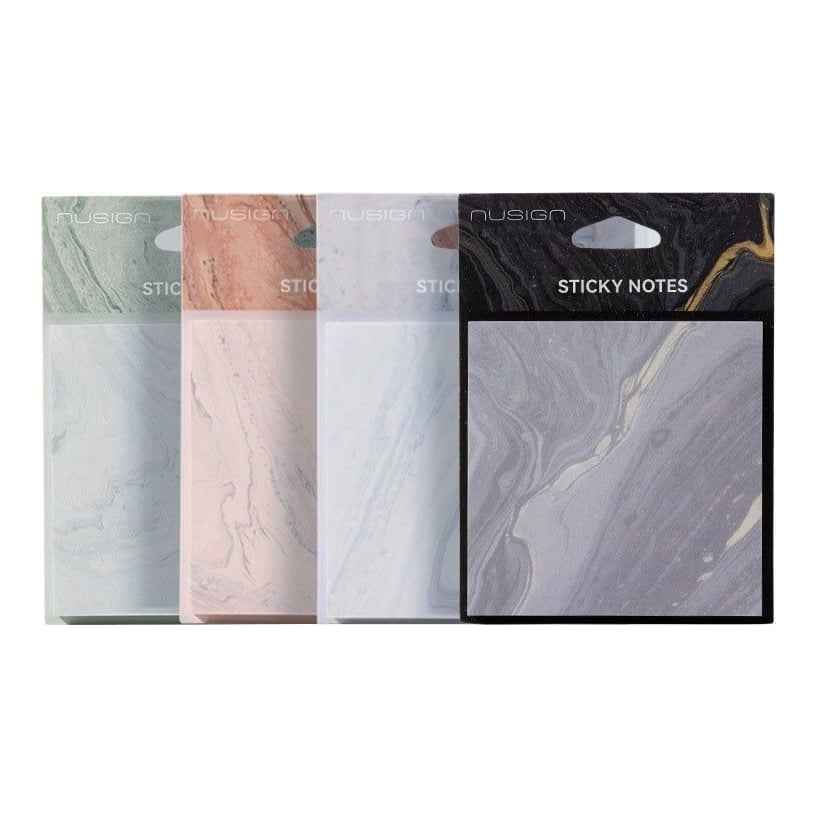 Notes Adeziv 74*74MM 60F 80G Marmorat Nusign Deli