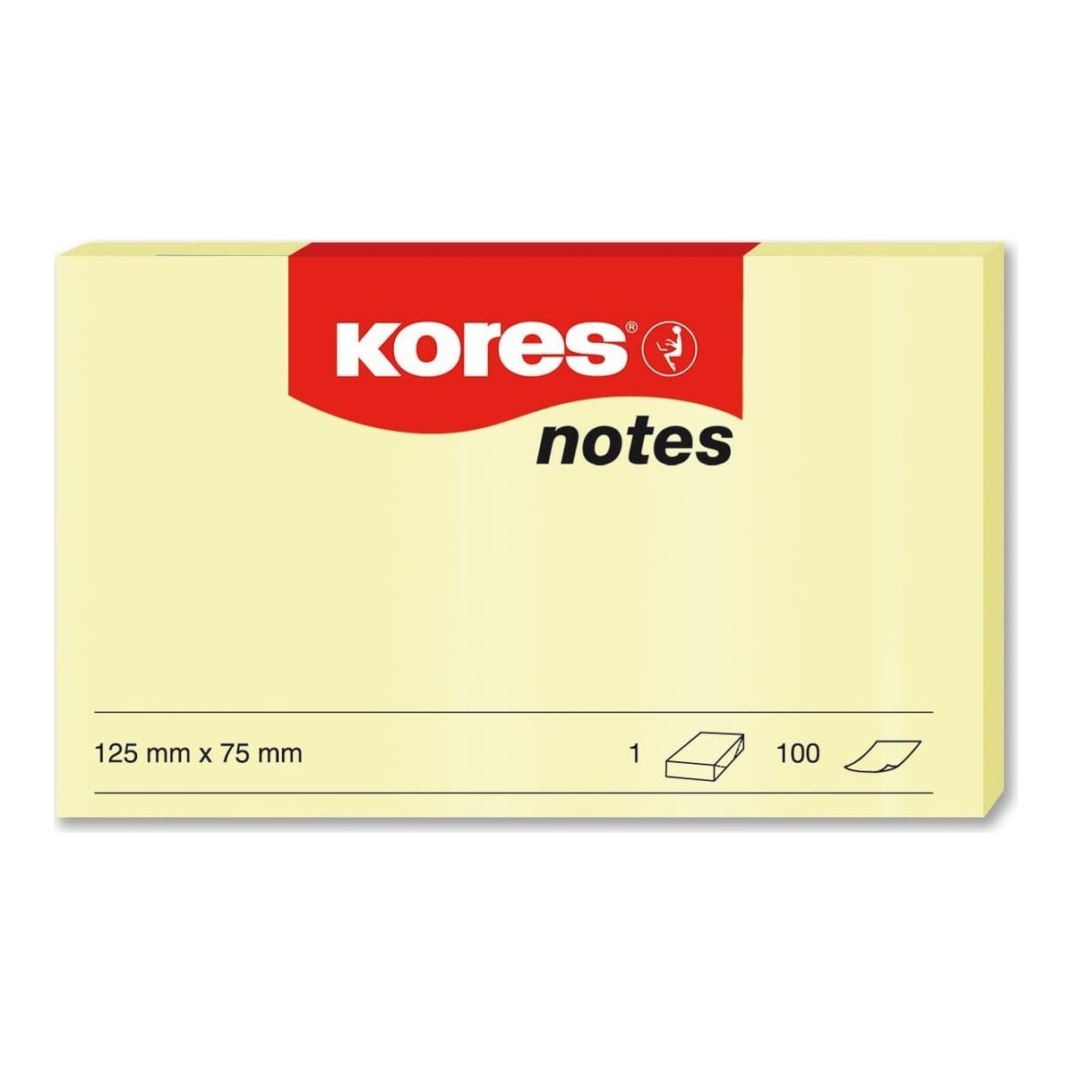 Notes Adeziv 75*125MM Galben Pal 100 File Kores