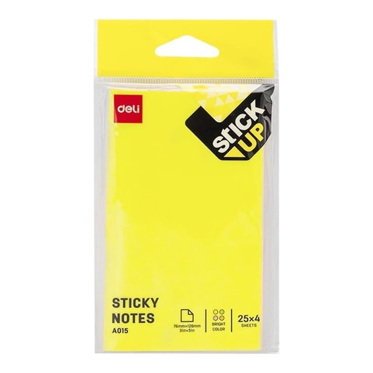 Notes Adeziv 76*126MM Div. Culori Pastel Polybag Deli