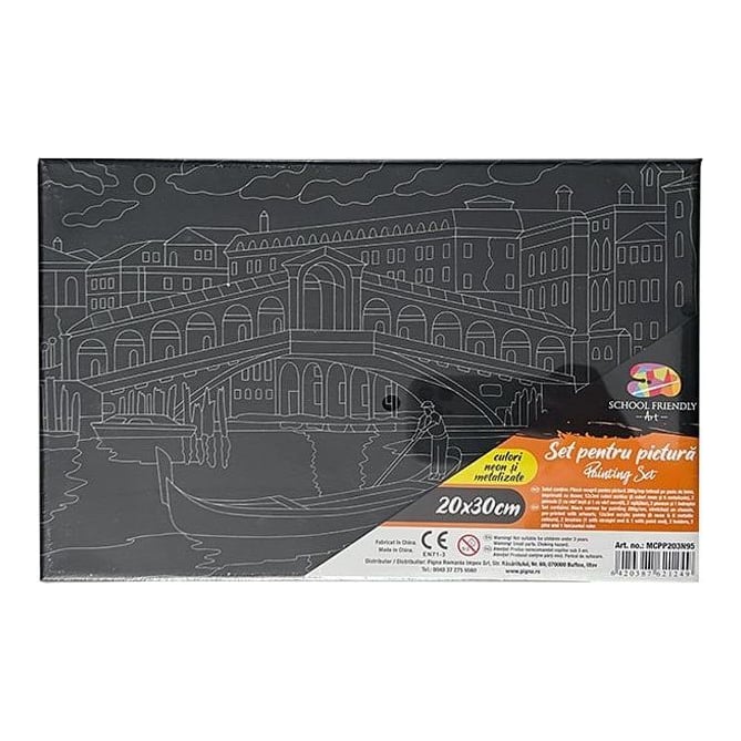 Panza Predesenata Pe Sasiu Neagra 20*30CM Venetia Sf Art Pigna