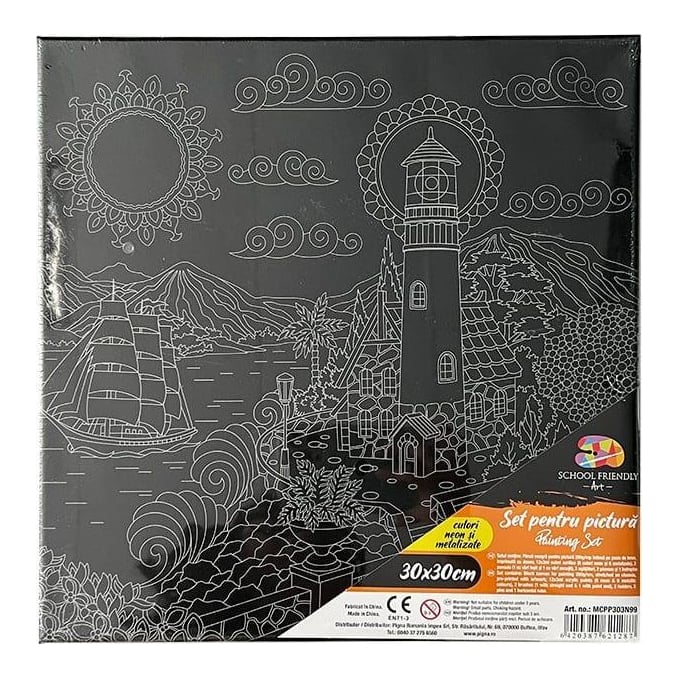 Panza Predesenata Pe Sasiu Neagra 30*30CM Far Sf Art Pigna