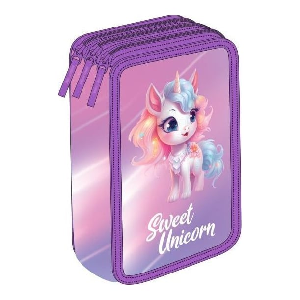 Penar Echipat 33 Piese 3 Fermoare Unicorn Roz Pigna