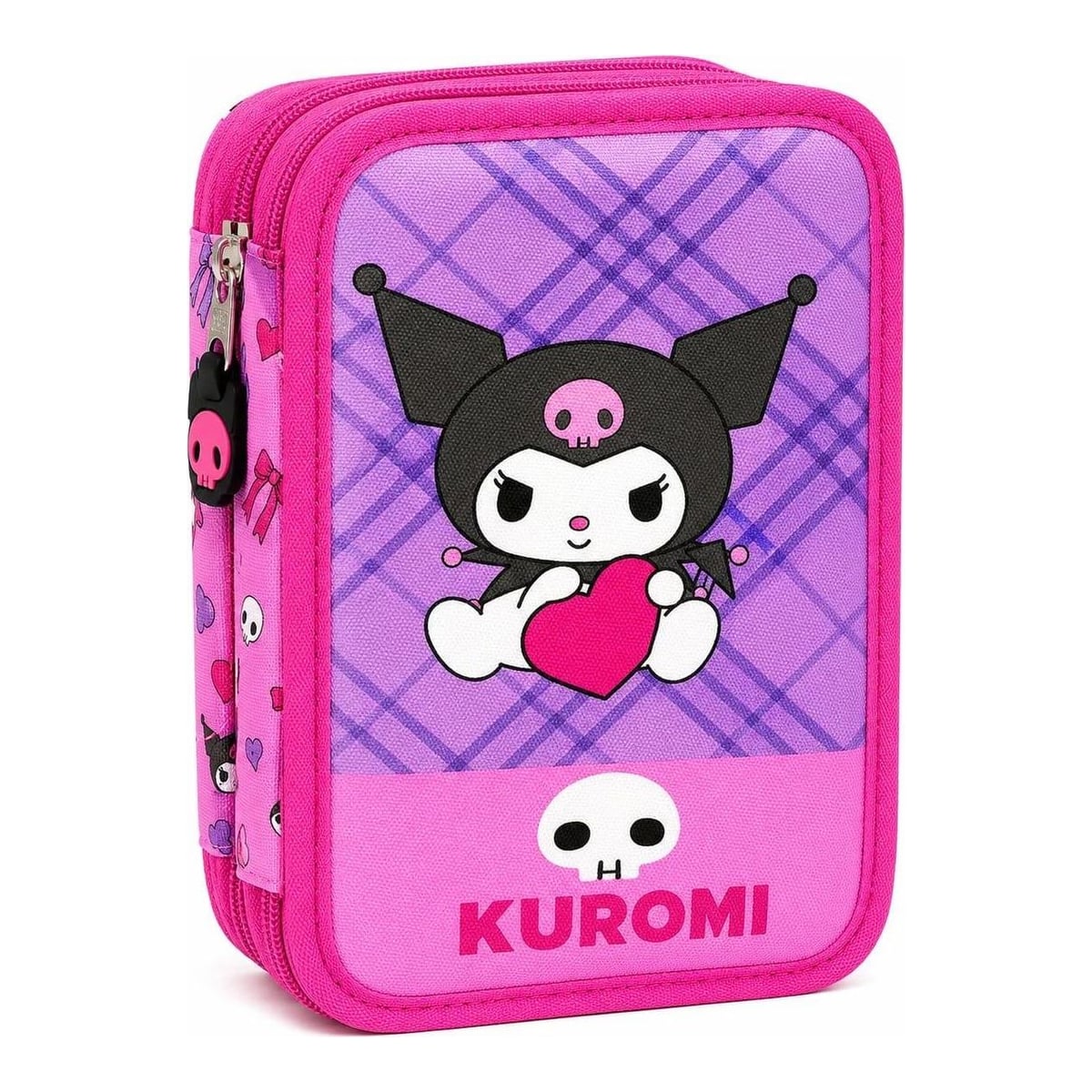 Penar Neechipat 3 Fermoare Kuromi Roz Pigna
