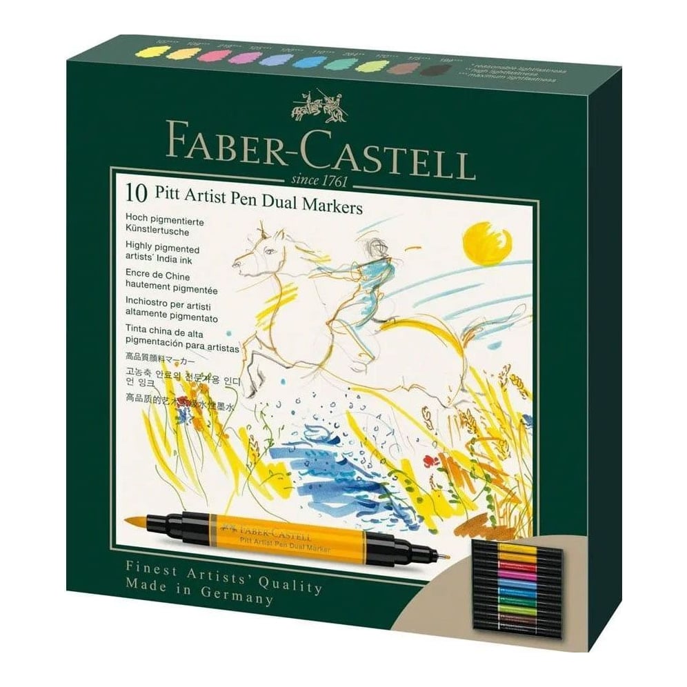 Pitt Artist Pen Dual Marker Set 10 Buc Faber-castell