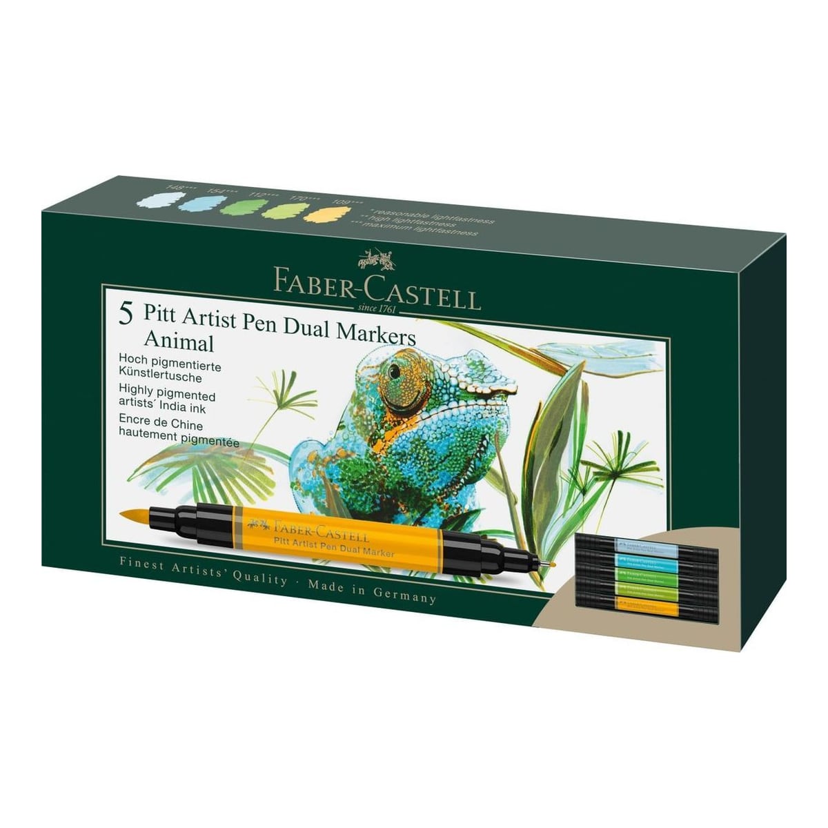 Pitt Artist Pen Dual Marker Set 5 Buc Animals Faber-castell