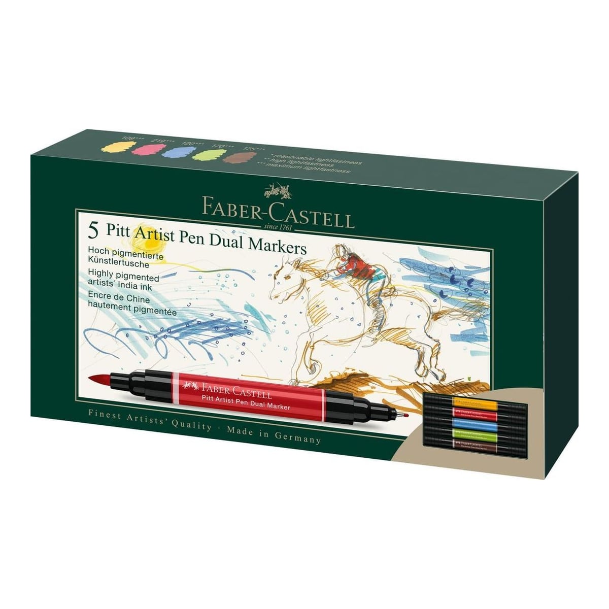 Pitt Artist Pen Dual Marker Set 5 Buc Faber-castell