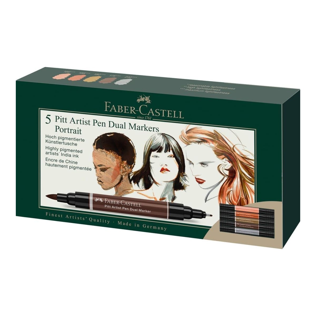 Pitt Artist Pen Dual Marker Set 5 Buc Portret Faber-castell