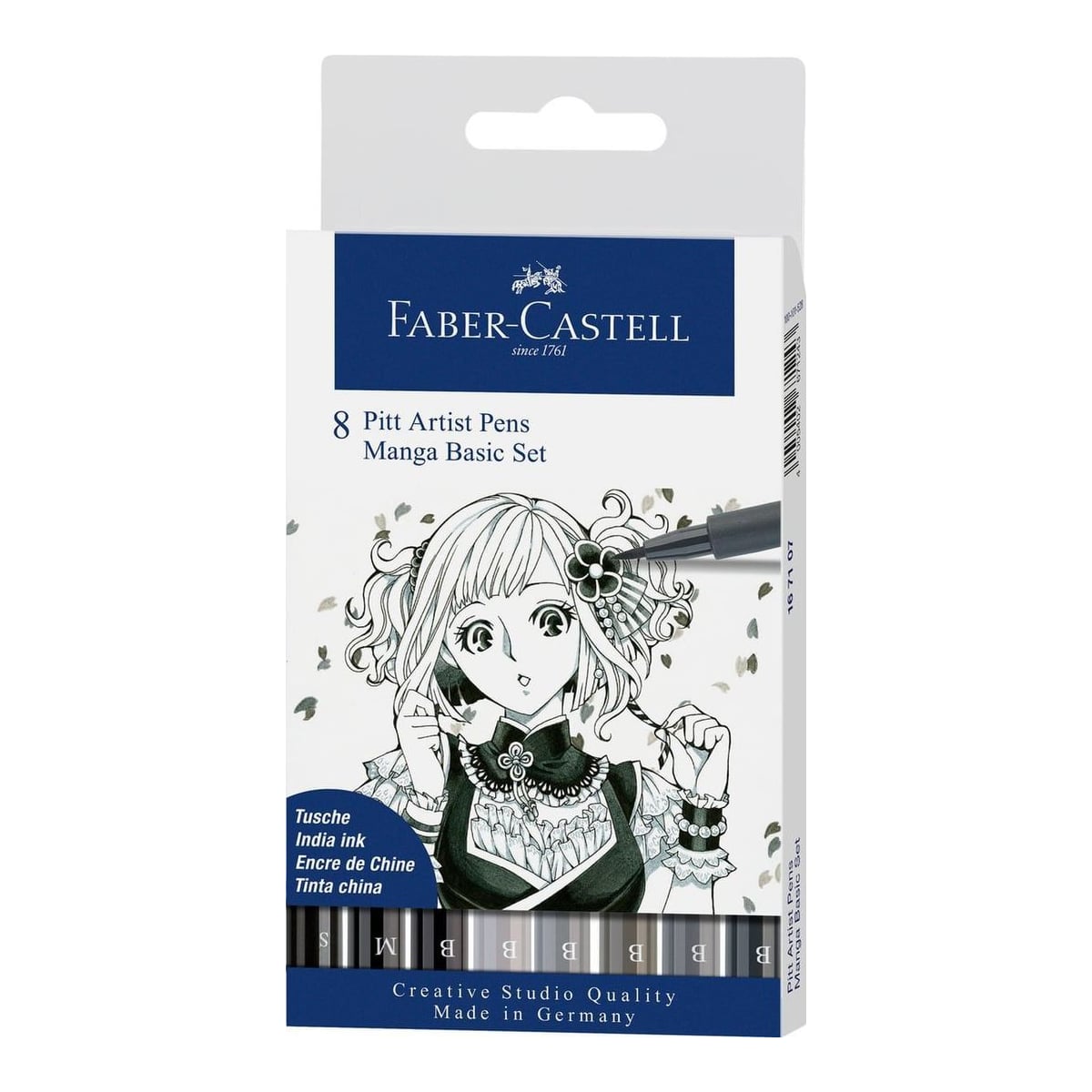 Pitt Artist Pen Manga Set 8 Buc De Baza Faber-castell