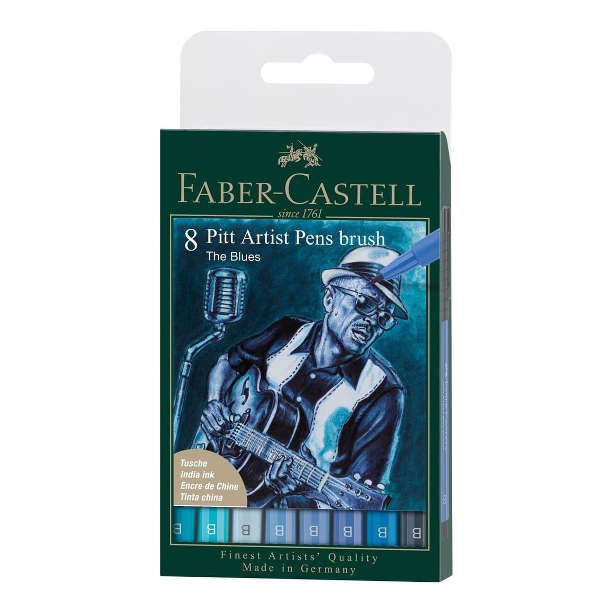 Pitt Artist Pen Set 8 Buc Albastru 2022 Faber-castell
