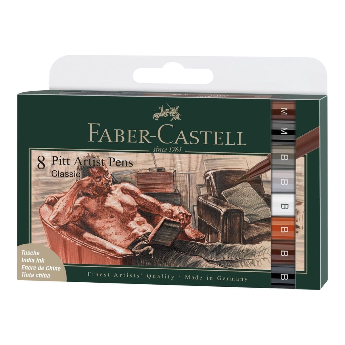 Pitt Artist Pen Set 8 Buc Clasic Faber-castell