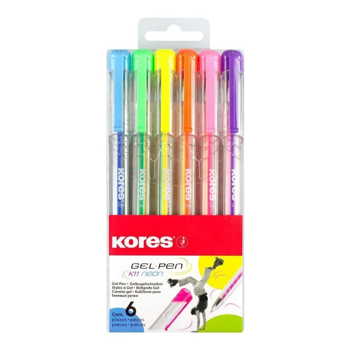Pix Cu Gel K11 0.4MM Culori Neon 6/Set Kores