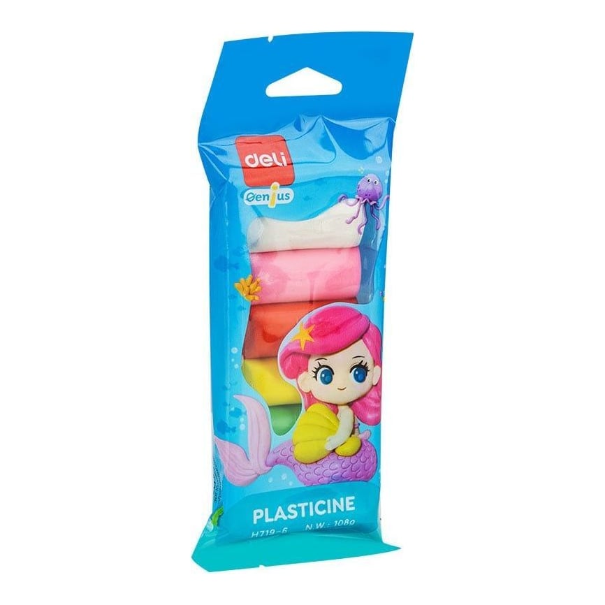 Plastilina 6 Culori 108G Polybag Deli