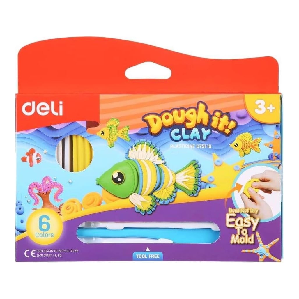 Plastilina 6 Culori 120G Deli