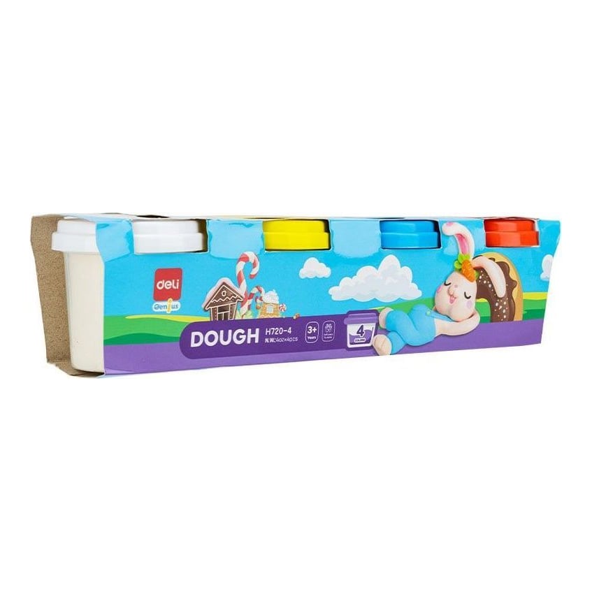 Plastilina Modelaj 4 Culori X 100G Deli