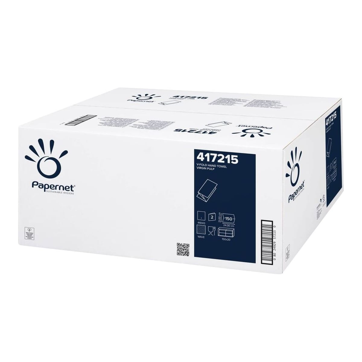 Prosoape Hartie Albe In V 2STR 150/Set Papernet