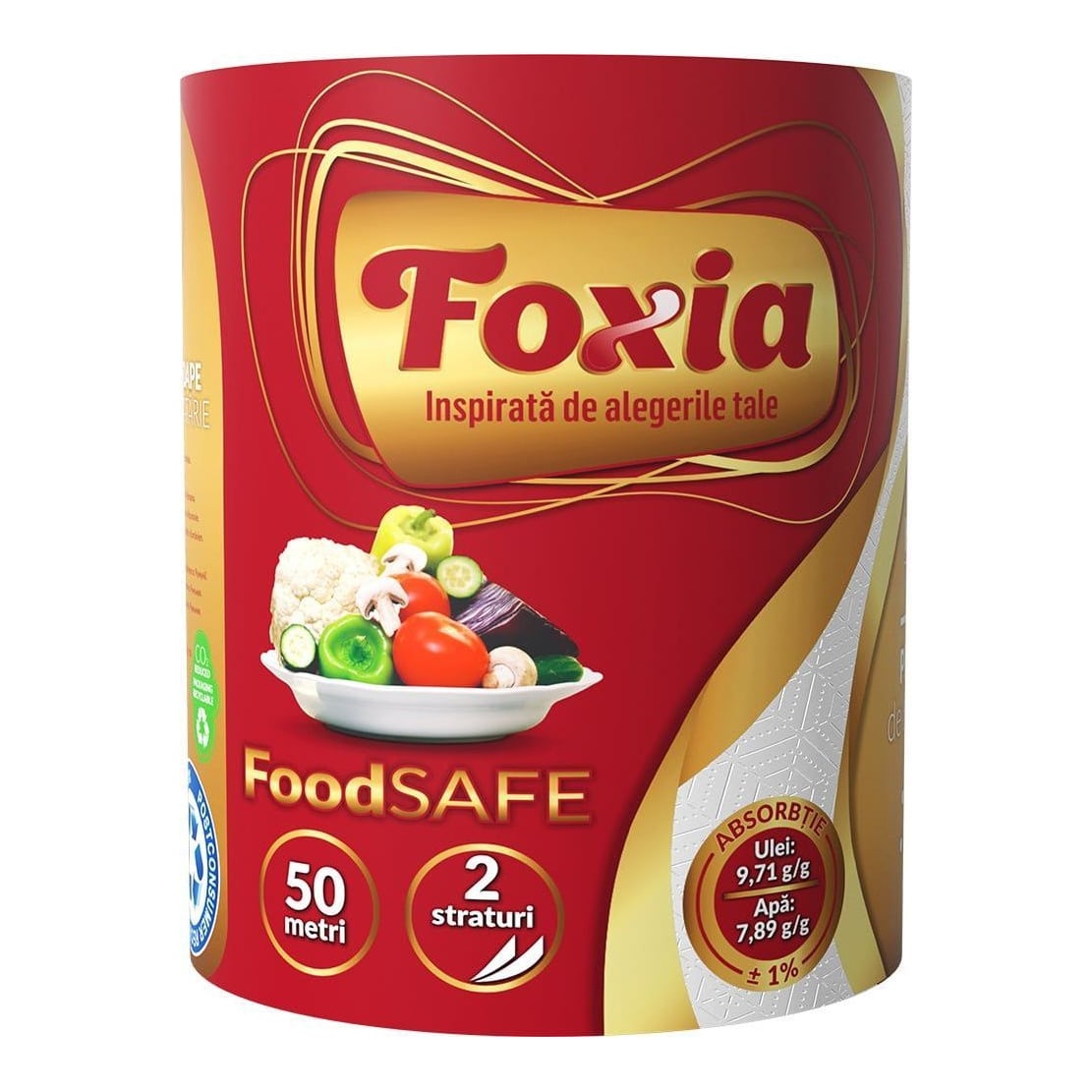 Prosop Hartie Alb Rola 2STR 50M Foxia