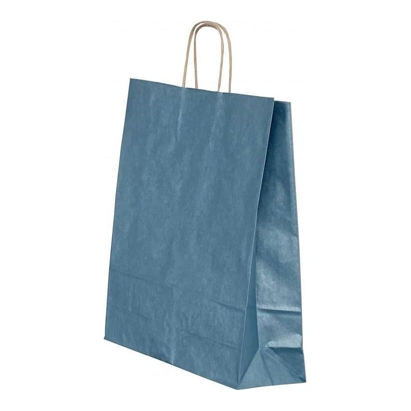 Punga Hartie Maner Rasucit 18 X 8 X 22 Cm Albastru/Maro Papiroti