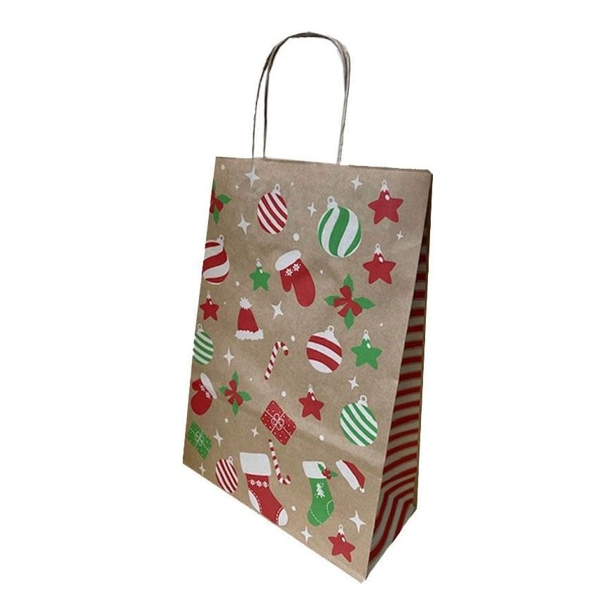 Punga Hartie Maner Rasucit 22 X 10 X 31 Cm Glob Craciun Papiroti