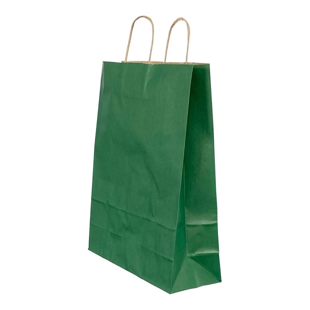 Punga Hartie Maner Rasucit 26 X 12 X 35 Cm Verde Dungi/Maro Papiroti