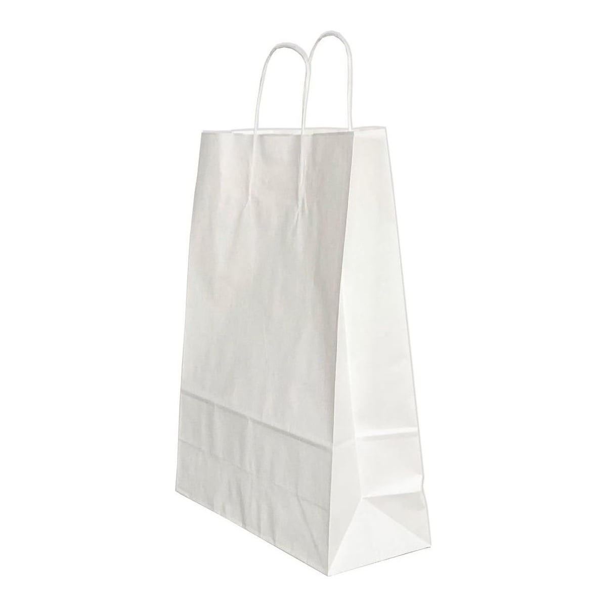 Punga Hartie Maner Rasucit 26 X 12 X 35 Cm Alb/Alb Papiroti