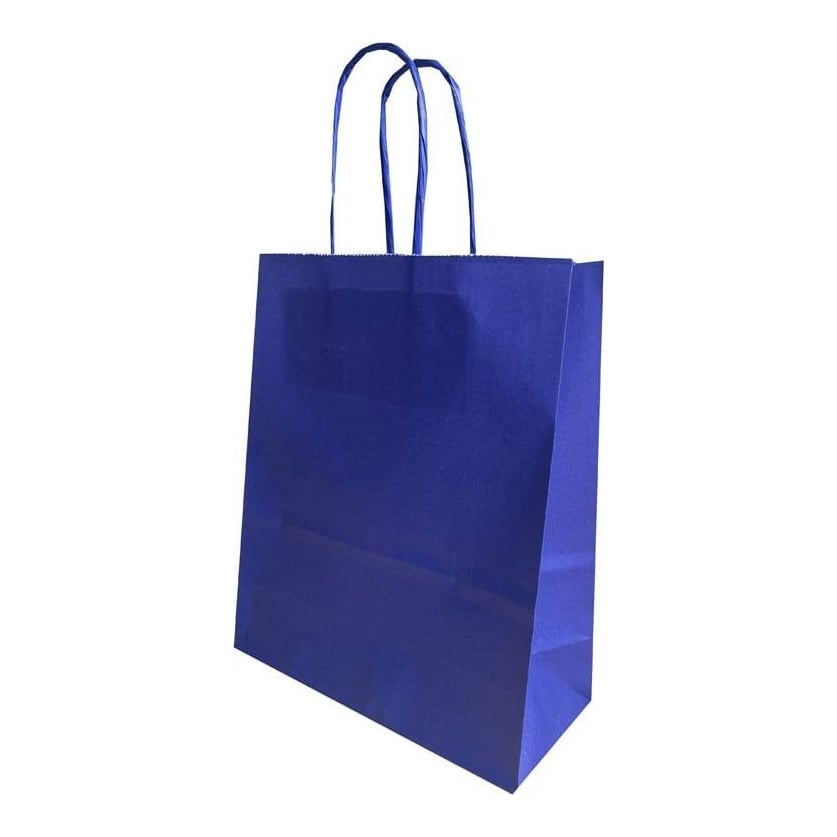 Punga Hartie Maner Rasucit 26 X 12 X 35 Cm Albastru Nautic/Alb Papiroti