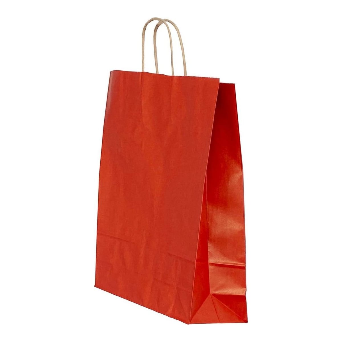Punga Hartie Maner Rasucit 26 X 12 X 35 Cm Rosu Dungi/Maro Papiroti