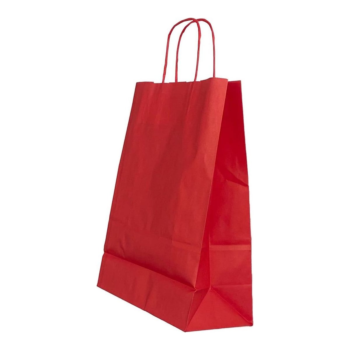 Punga Hartie Maner Rasucit 26 X 12 X 35 Cm Rosu/Alb Papiroti
