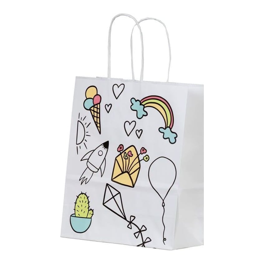 Punga Hartie Maner Rasucit 32 X 12 X 41 Cm Alb Copii Papiroti